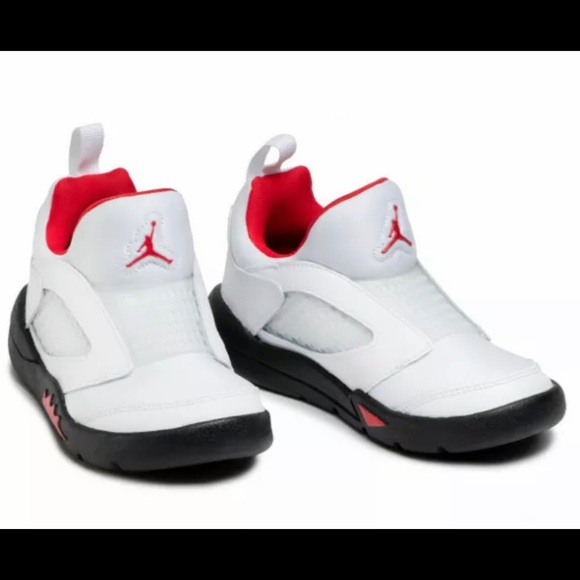 Nike Jordan 5 Retro Flex Black/ White/ University Red CK1227 100 Little Kids PS - Picture 8 of 12